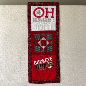 The Ohio state university hand quilted wall banner
